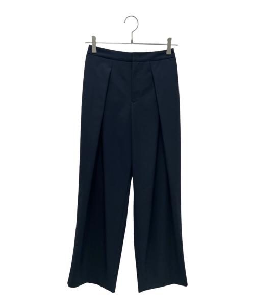 LE PHIL（ル フィル）LE PHIL (ル フィル) ライトウールワイドパンツ ネイビーの古着・服飾アイテム