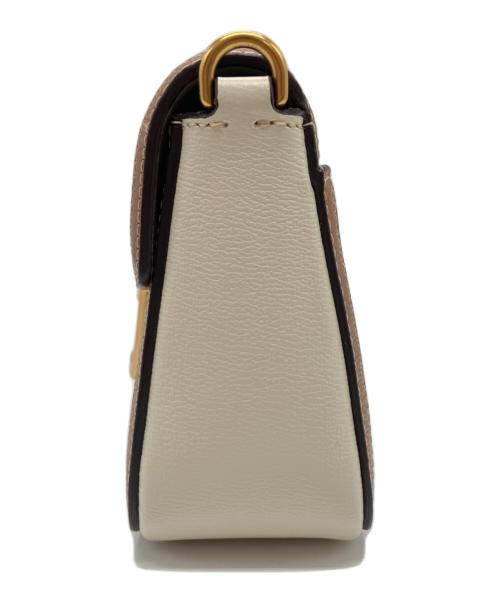 Kate Spade（ケイトスペード）Kate Spade (ケイトスペード) チェーンショルダーバッグ アイボリー×ブラウンの古着・服飾アイテム