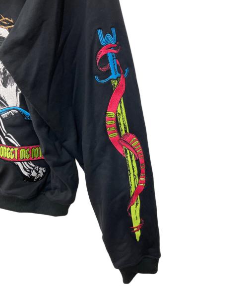 MAYO（メイヨー）MAYO (メイヨー) SKULL SWORD EMBROIDERY HOODIE ブラック サイズ:Lの古着・服飾アイテム