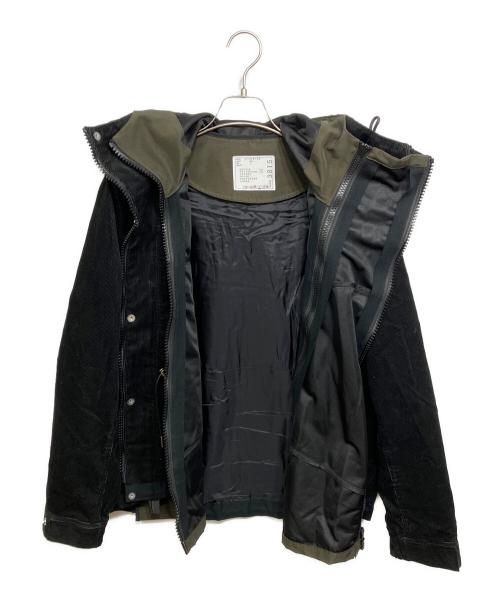 sacai（サカイ）sacai (サカイ) コーデュロイドッキングブルゾン ブラック サイズ:1の古着・服飾アイテム