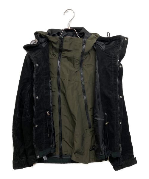 sacai（サカイ）sacai (サカイ) コーデュロイドッキングブルゾン ブラック サイズ:1の古着・服飾アイテム