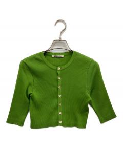 AURALEE COTTON SHAGGY KNIT CARDIGAN サイズ3 中古・古着通販】AURALEE (オーラリー) COTTON LINEN CUT SHAGGY KNIT