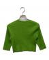 AURALEE (オーラリー) GIZA HIGH GAUGE RIB KNIT SHORT CARDIGAN グリーン サイズ:1：10000円