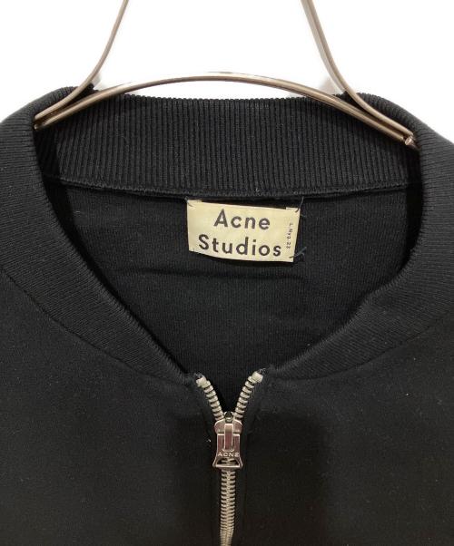 Acne studios（アクネ ストゥディオズ）Acne studios (アクネ ストゥディオズ) Olympia Boiled ニットボンバージャケット ブラック サイズ:XSの古着・服飾アイテム