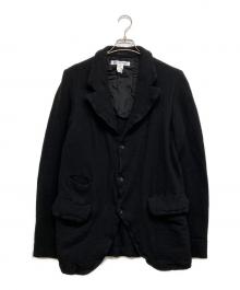 COMME des GARCONS SHIRT（コムデギャルソンシャツ）の古着「異素材MIXウール縮絨4Bジャケット」｜ブラック