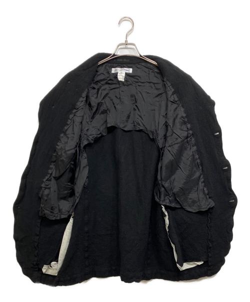 COMME des GARCONS SHIRT（コムデギャルソンシャツ）COMME des GARCONS SHIRT (コムデギャルソンシャツ) 異素材MIXウール縮絨4Bジャケット ブラック サイズ:Lの古着・服飾アイテム