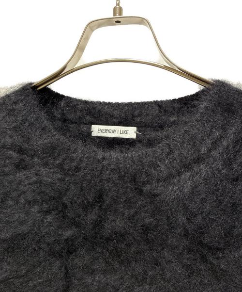 EVERYDAY I LIKE.（エヴリデイ アイ ライク）EVERYDAY I LIKE. (エヴリデイ アイ ライク) Fluffy sweater  ブラック サイズ:FREEの古着・服飾アイテム