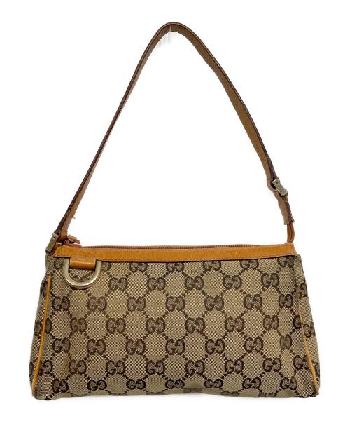 GUCCI（グッチ）GUCCI (グッチ) GGキャンバスアクセサリーポーチ ブラウンの古着・服飾アイテム