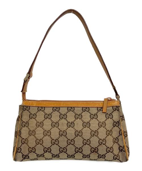 GUCCI（グッチ）GUCCI (グッチ) GGキャンバスアクセサリーポーチ ブラウンの古着・服飾アイテム