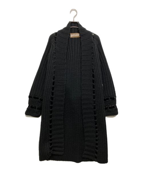 JOHN GALLIANO（ジョンガリアーノ）JOHN GALLIANO (ジョンガリアーノ) ニットコート ブラック サイズ:XXSの古着・服飾アイテム