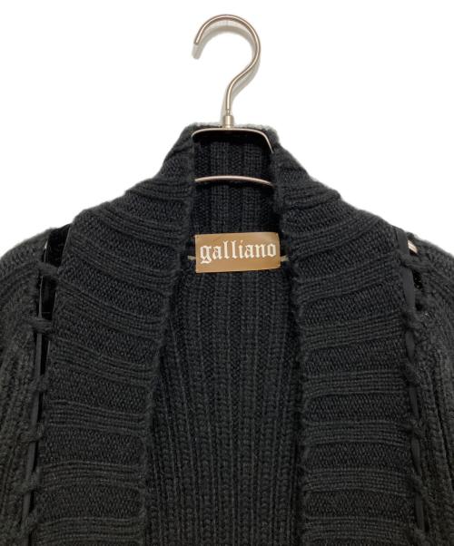JOHN GALLIANO（ジョンガリアーノ）JOHN GALLIANO (ジョンガリアーノ) ニットコート ブラック サイズ:XXSの古着・服飾アイテム