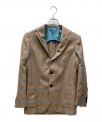 Brilla per il gustoブリッラ ペル イルグースト）の古着「LORO PIANA ミックスグレンチェック＋ペーンジャケット」｜ベージュ