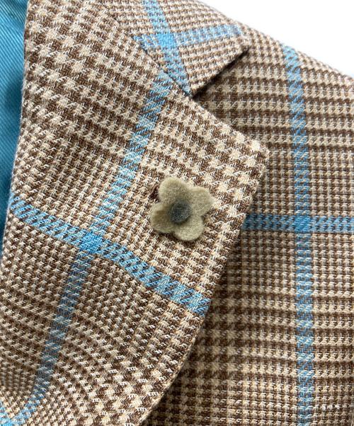 Brilla per il gusto（ブリッラ ペル イルグースト）Brilla per il gusto (ブリッラ ペル イルグースト) LORO PIANA ミックスグレンチェック＋ペーンジャケット ベージュ サイズ:44の古着・服飾アイテム