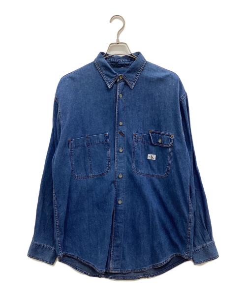 Calvin Klein Jeans（カルバンクラインジーンズ）Calvin Klein Jeans (カルバンクラインジーンズ) デニムシャツ インディゴ サイズ:Mの古着・服飾アイテム