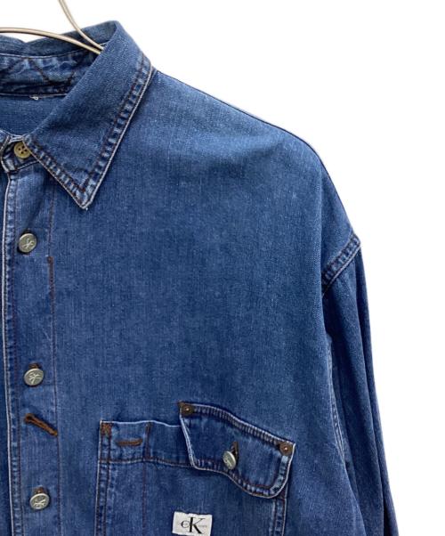 Calvin Klein Jeans（カルバンクラインジーンズ）Calvin Klein Jeans (カルバンクラインジーンズ) デニムシャツ インディゴ サイズ:Mの古着・服飾アイテム