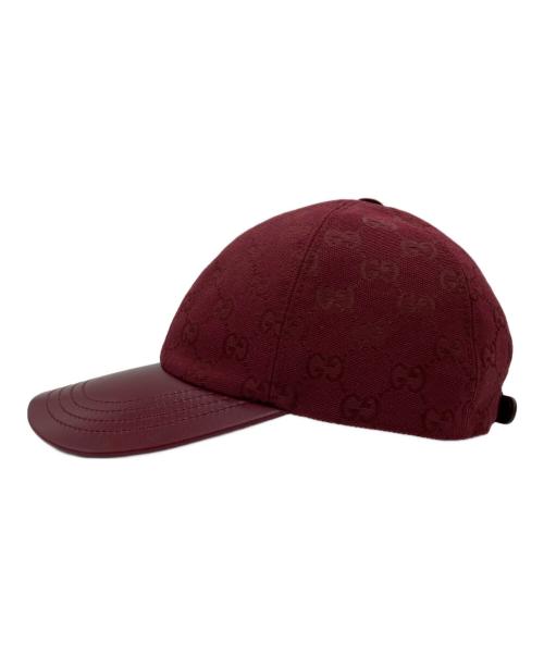 GUCCI（グッチ）GUCCI (グッチ) キャップ ボルドー サイズ:Mの古着・服飾アイテム