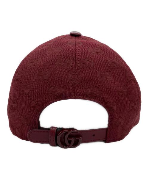 GUCCI（グッチ）GUCCI (グッチ) キャップ ボルドー サイズ:Mの古着・服飾アイテム