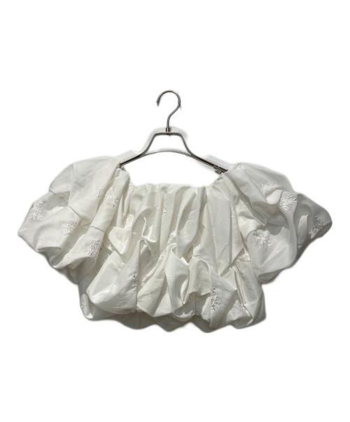 sheller（シェリエ）sheller (シェリエ) BLOOM embroidery tops ホワイト サイズ:Fの古着・服飾アイテム