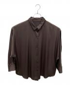 Plageプラージュ）の古着「dull satin dolman ブラウス」｜ブラウン