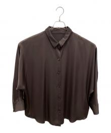Plage（プラージュ）の古着「dull satin dolman ブラウス」｜ブラウン