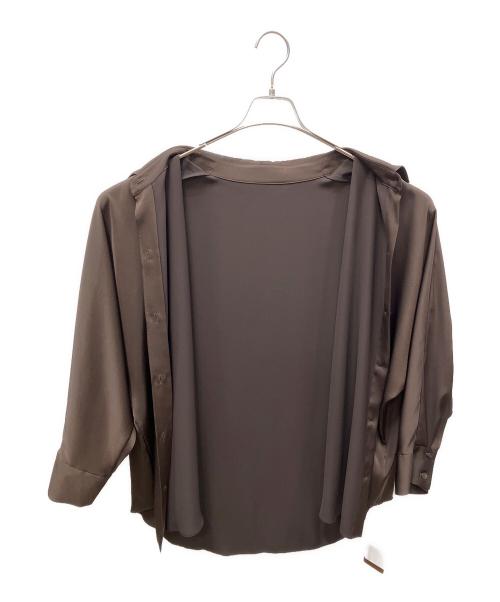 Plage（プラージュ）Plage (プラージュ) dull satin dolman ブラウス ブラウン サイズ:Free 未使用品の古着・服飾アイテム