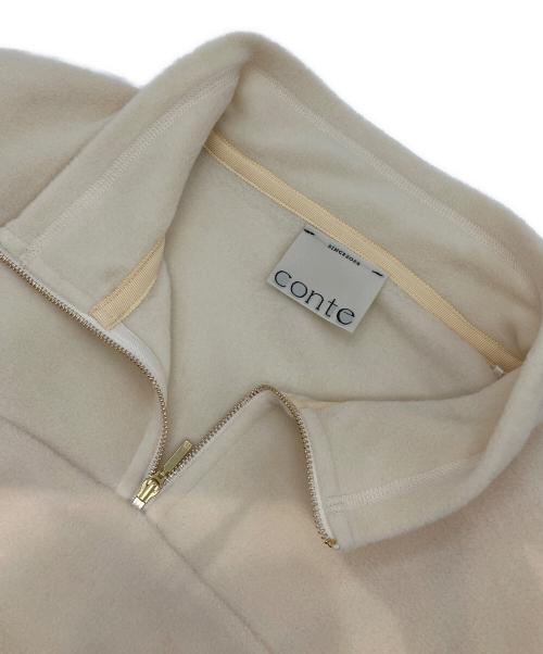 Con te（コンテ）Con te (コンテ) フリースジッププルオーバー アイボリー サイズ:-の古着・服飾アイテム