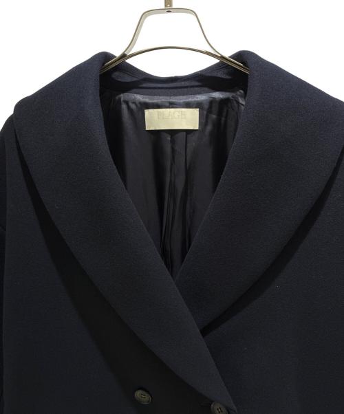 Plage（プラージュ）Plage (プラージュ) Double melton コート/ショールカラーコート ネイビー サイズ:38 未使用品の古着・服飾アイテム