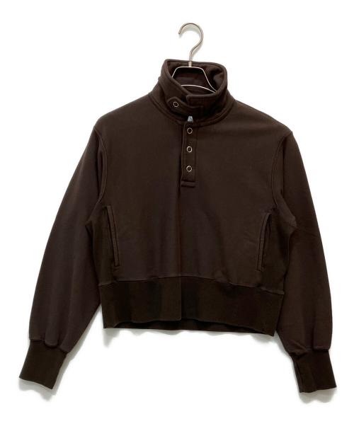 JANE SMITH（ジェーンスミス）JANE SMITH (ジェーンスミス) FROSTING COTTON FLEECE SNAP プルオーバー ブラウン サイズ:XS 未使用品の古着・服飾アイテム