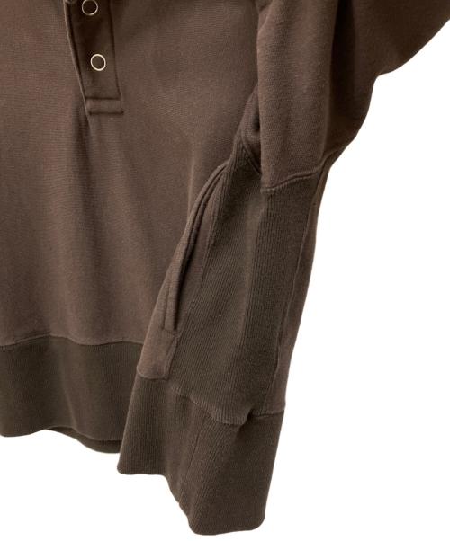JANE SMITH（ジェーンスミス）JANE SMITH (ジェーンスミス) FROSTING COTTON FLEECE SNAP プルオーバー ブラウン サイズ:XS 未使用品の古着・服飾アイテム