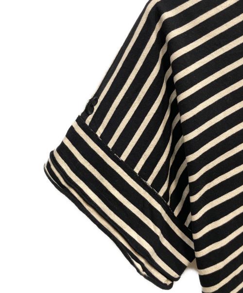 Y-3（ワイスリー）Y-3 (ワイスリー) アシンメトリー半そでカットソー ブラック×ベージュ サイズ:XSの古着・服飾アイテム