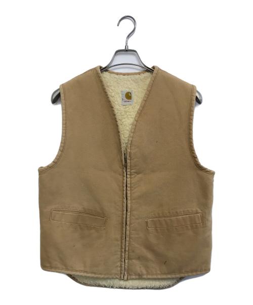 CarHartt（カーハート）CarHartt (カーハート) 裏ボアダックベスト ベージュ サイズ:Mの古着・服飾アイテム