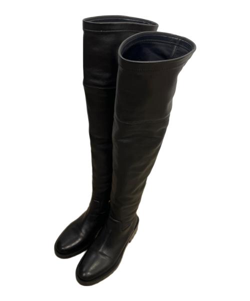 VALENTINO GARAVANI（ヴァレンティノ・ガラヴァーニ）VALENTINO GARAVANI (ヴァレンティノ・ガラヴァーニ) ニーハイブーツ ブラック サイズ:23.5cmの古着・服飾アイテム