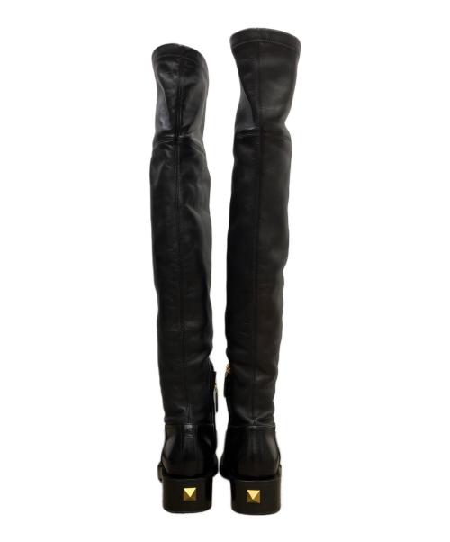 VALENTINO GARAVANI（ヴァレンティノ・ガラヴァーニ）VALENTINO GARAVANI (ヴァレンティノ・ガラヴァーニ) ニーハイブーツ ブラック サイズ:23.5cmの古着・服飾アイテム