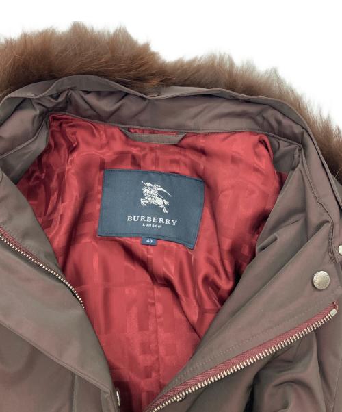 BURBERRY LONDON（バーバリーロンドン）BURBERRY LONDON (バーバリーロンドン) フォックスファー 中綿コート ブラウン サイズ:40の古着・服飾アイテム