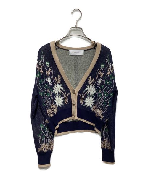 MURRAL（ミューラル）MURRAL (ミューラル) Garden flower knit cardigan ネイビー サイズ:Freeの古着・服飾アイテム