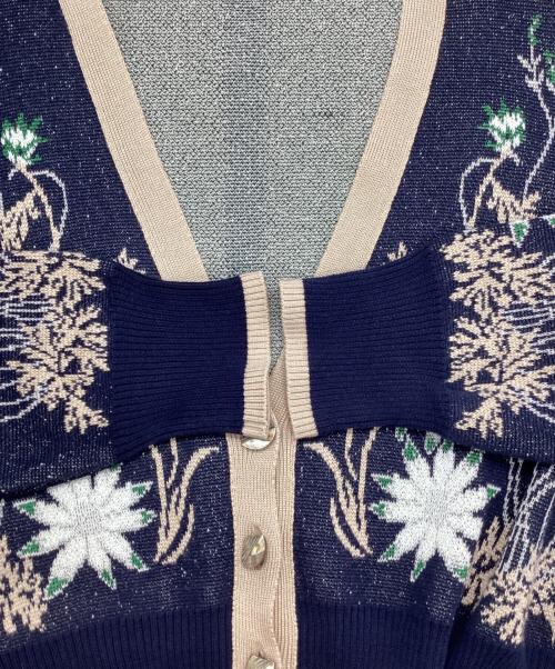 MURRAL（ミューラル）MURRAL (ミューラル) Garden flower knit cardigan ネイビー サイズ:Freeの古着・服飾アイテム