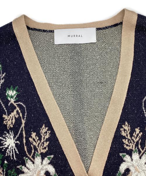 MURRAL（ミューラル）MURRAL (ミューラル) Garden flower knit cardigan ネイビー サイズ:Freeの古着・服飾アイテム