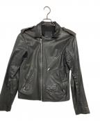 LAD MUSICIANラッドミュージシャン）の古着「ホースレザーライダースジャケット」｜ブラック