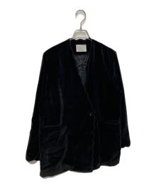 IENA（イエナ）の古着「スカラップドベルベットジャケット　25AW」｜ブラック