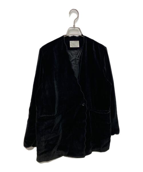 IENA（イエナ）IENA (イエナ) スカラップドベルベットジャケット　25AW ブラック サイズ:Freeの古着・服飾アイテム