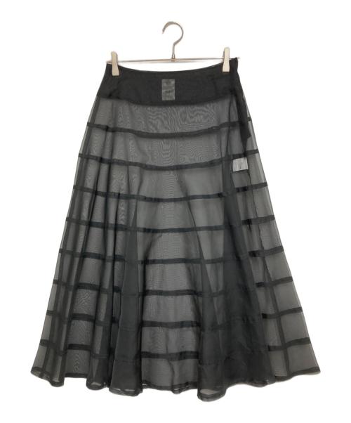 raspail（ラスパイユ）raspail (ラスパイユ) シアーフレアスカート ブラック サイズ:freeの古着・服飾アイテム