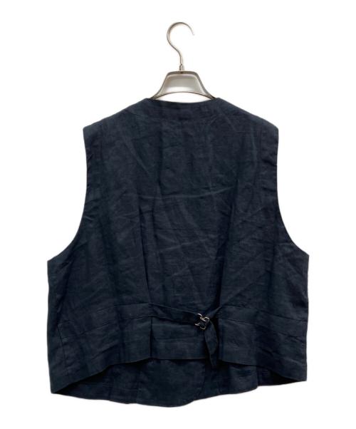 nest Robe（ネストローブ）nest Robe (ネストローブ) リネンボタンルーズベスト ネイビー サイズ:Fの古着・服飾アイテム