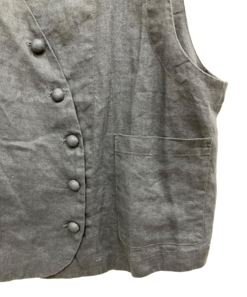 nest Robe（ネストローブ）nest Robe (ネストローブ) リネンボタンルーズベスト ネイビー サイズ:Fの古着・服飾アイテム