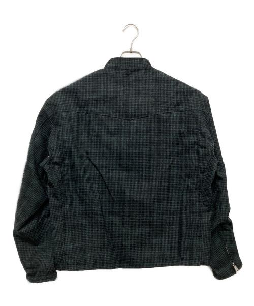 BEAMS（ビームス）BEAMS (ビームス) Riders Jacket Neon Plaid ネイビー サイズ:Lの古着・服飾アイテム