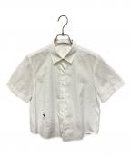 Christian Diorクリスチャン ディオール）の古着「Beeロゴ刺繍シャツ 111B61A3356」｜ホワイト