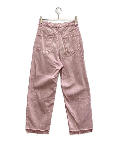YENN（イエン）yenn (イエン) ハイライズタックワイドパンツ ピンク サイズ:40の古着・服飾アイテム