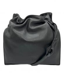 LOEWE（ロエベ）の古着「ナッパレザー巾着ショルダーバッグ」｜ブラック