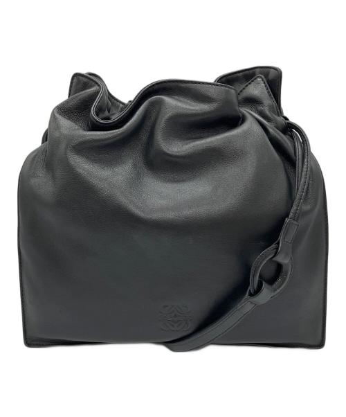 LOEWE（ロエベ）LOEWE (ロエベ) ナッパレザー巾着ショルダーバッグ ブラックの古着・服飾アイテム