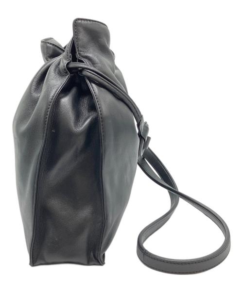 LOEWE（ロエベ）LOEWE (ロエベ) ナッパレザー巾着ショルダーバッグ ブラックの古着・服飾アイテム