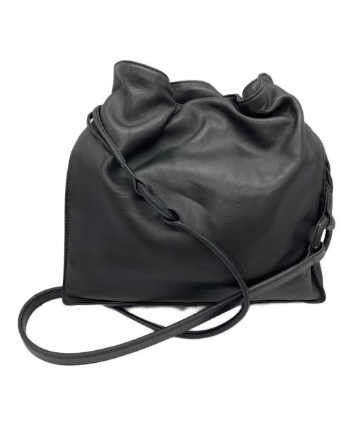 LOEWE（ロエベ）LOEWE (ロエベ) ナッパレザー巾着ショルダーバッグ ブラックの古着・服飾アイテム